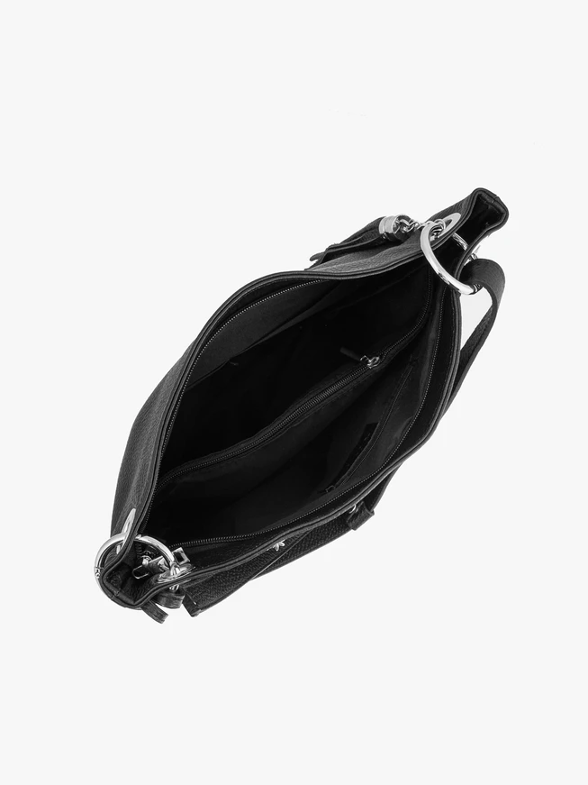 Schwarze Handtasche mit Quaste