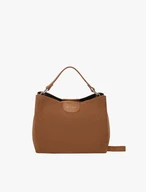 Handtasche in kombinierten Materialien
