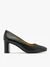 Schwarze Pumps mit lackiertem Absatz