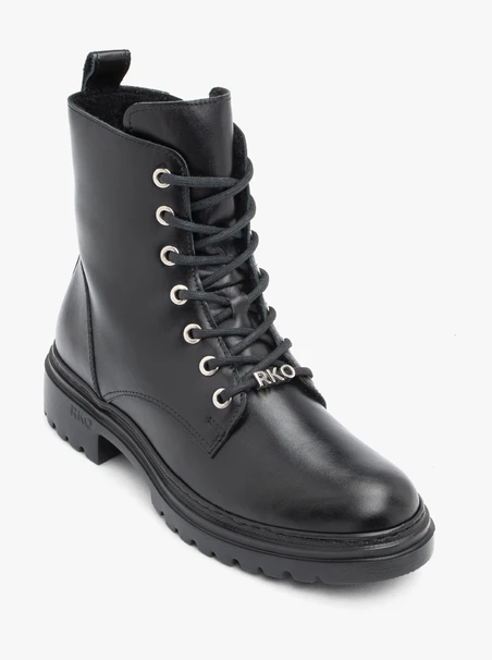 Schwarze Baggy Boots mit klobiger Sohle