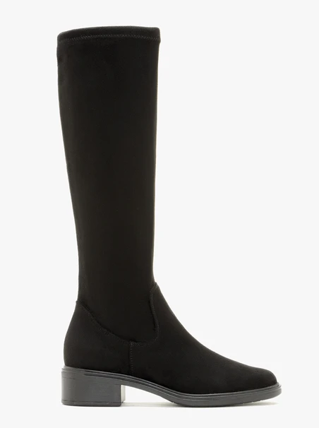 Schwarze Stiefel mit elastischem Schaft