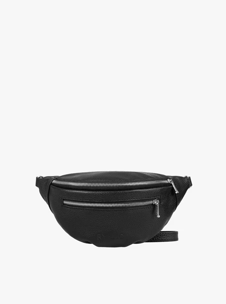 Schwarze Nierentasche - Crossbody