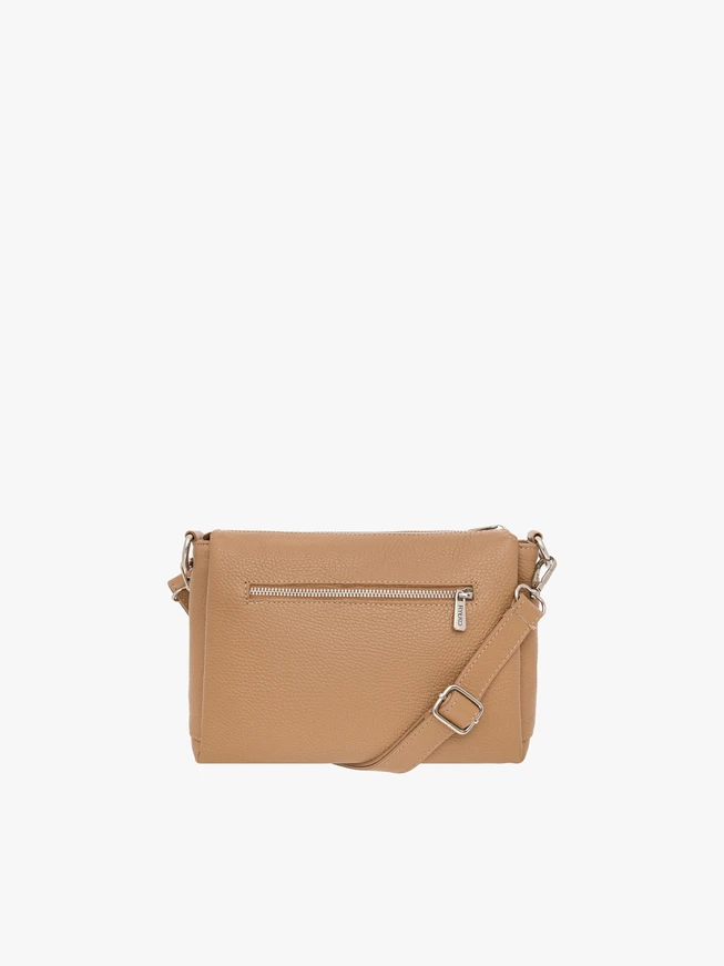 Beigefarbene Handtasche mit verstellbarem Riemen