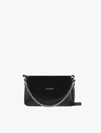 Kleine schwarze Handtasche mit Kette