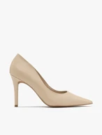 Beigefarbene hochhackige Pumps