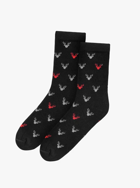 Weihnachts-Unisex-Socken mit Rentier