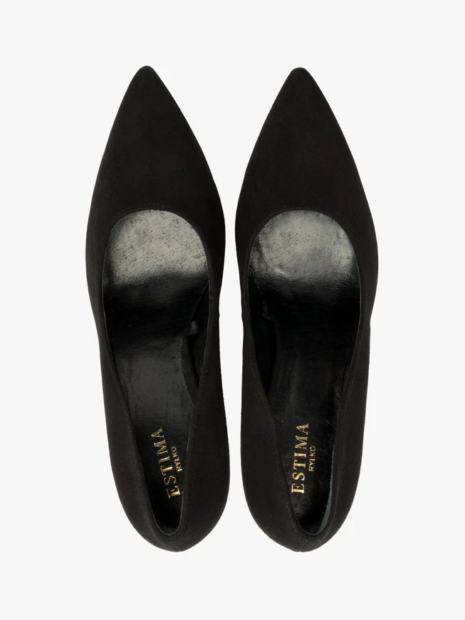 Schwarze hochhackige Pumps