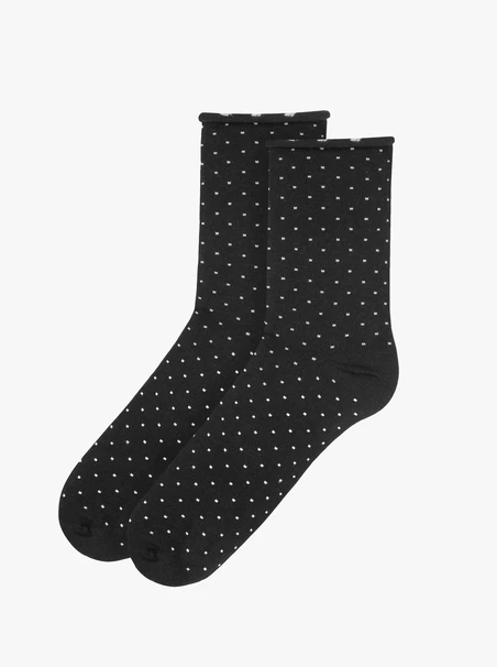 Schwarze Socken ohne Druckknöpfe für Frauen