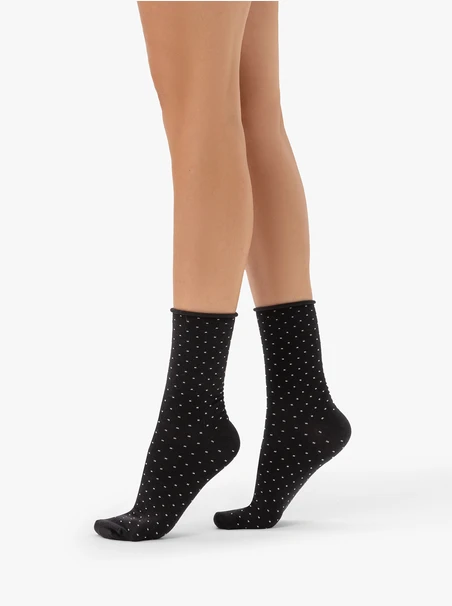 Schwarze Socken ohne Druckknöpfe für Frauen