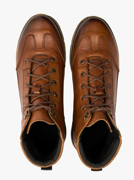 Brauner Herren Bootie