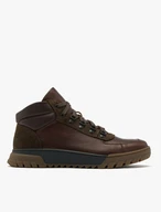 Dunkelbraune Herrenstiefel mit zweifarbiger Sohle