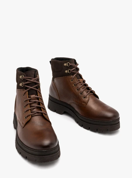 Brauner Herren Bootie