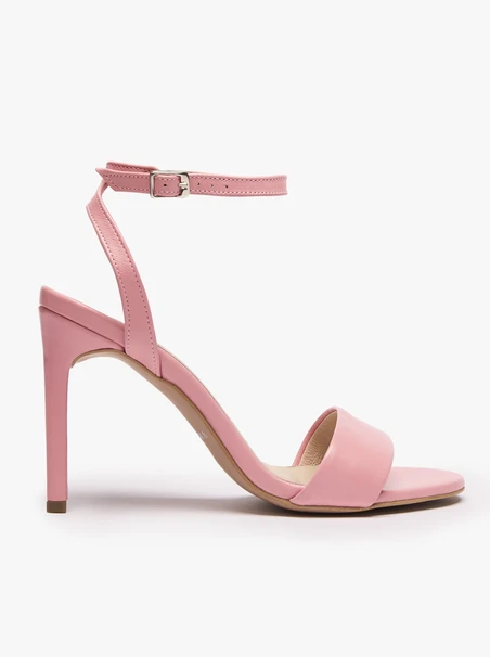 Rosa hohe Stiletto-Sandale