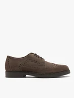 Grau-braune Herren-Brogues