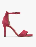 Fuchsiafarbene Stiletto-Sandalen