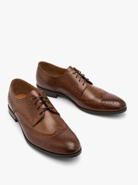 Braune Brogues für Männer