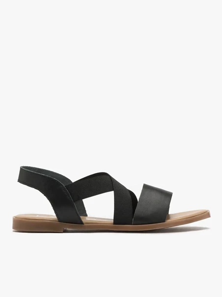 Schwarze Riemchensandalen