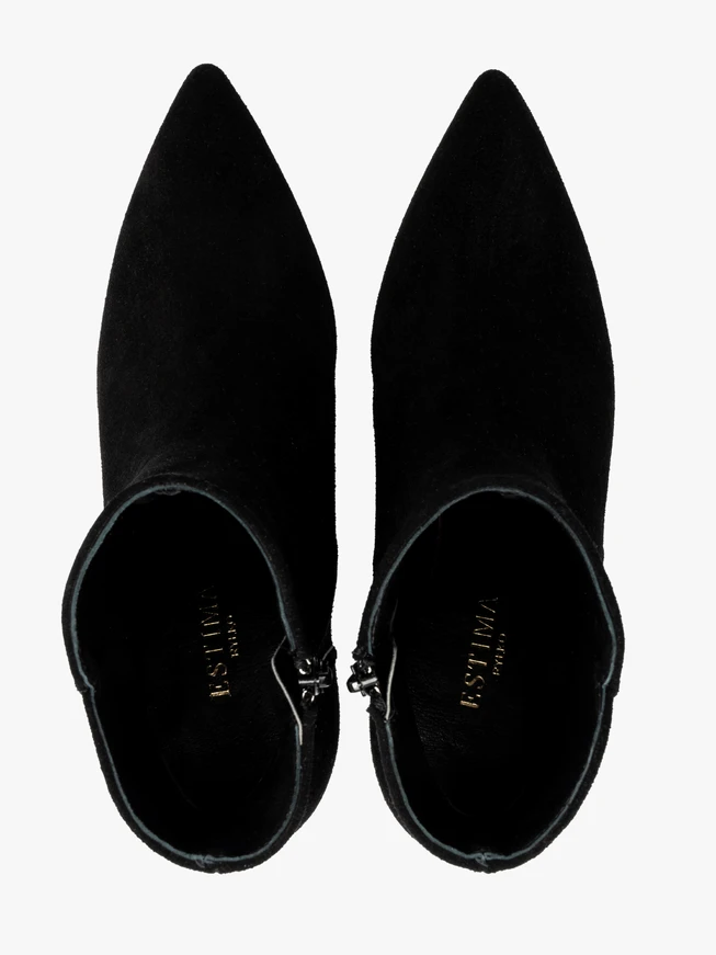 Schwarze Damenstiefel mit klobigem Stilettoabsatz
