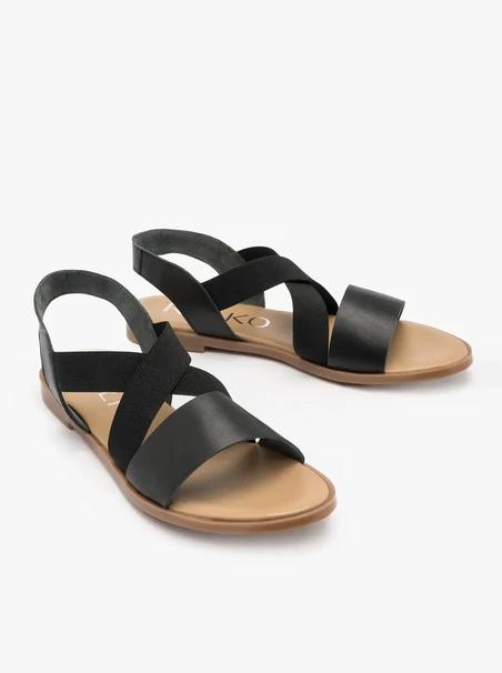Schwarze Riemchensandalen