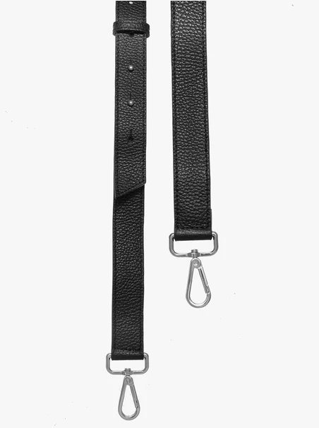 Schwarzer Lederhandtaschenriemen