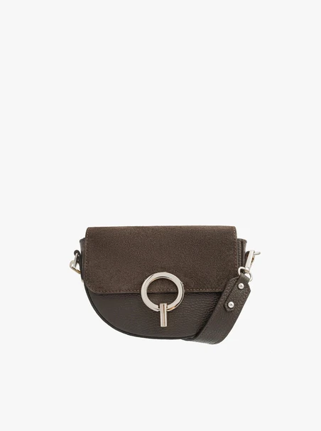 Kleine elegante Handtasche für Frauen mit goldenen Details