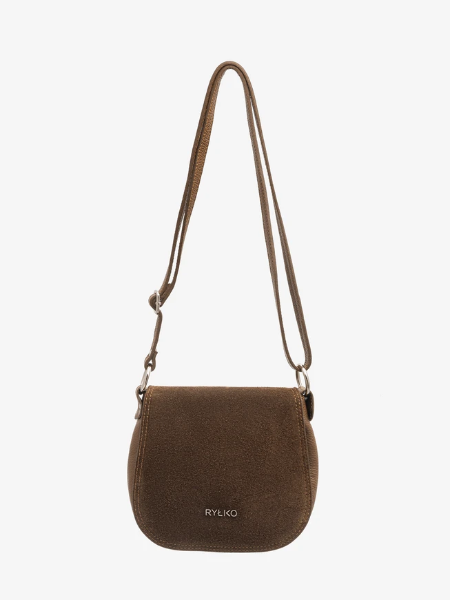 Braune Posttasche mit Klappe