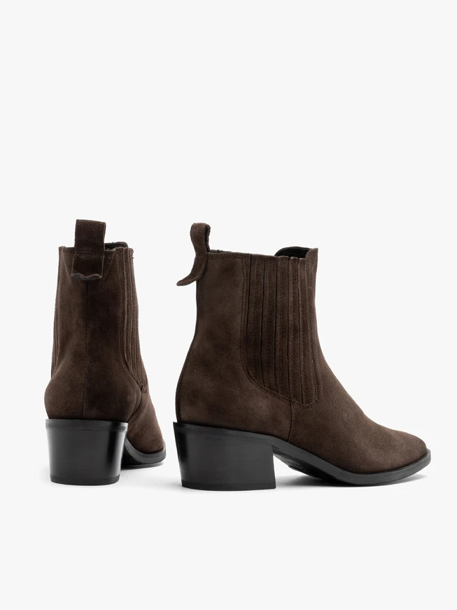 Braune Damen-Slingbacks mit Absatz