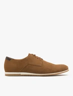 Braune Herrenhalbschuhe mit dekorativer Perforation