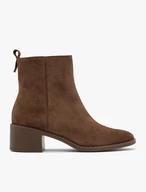 Braune Velours-Damenstiefel