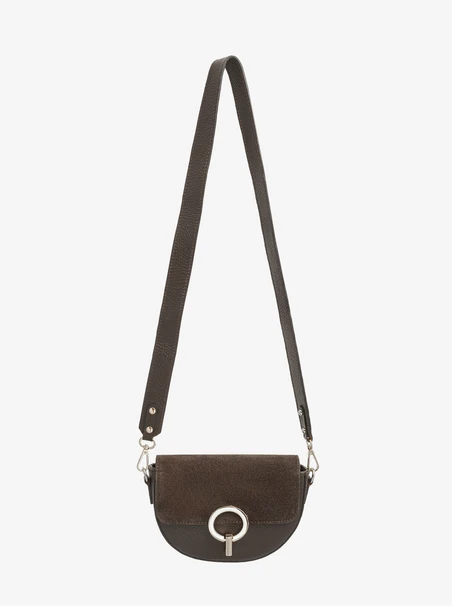 Kleine elegante Handtasche für Frauen mit goldenen Details