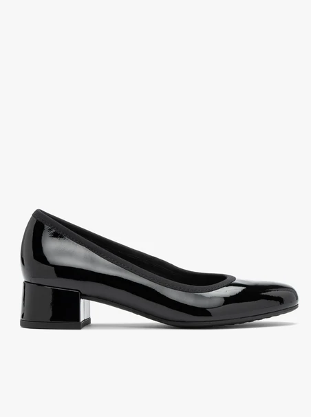 Schwarz lackierte Pumps für Frauen