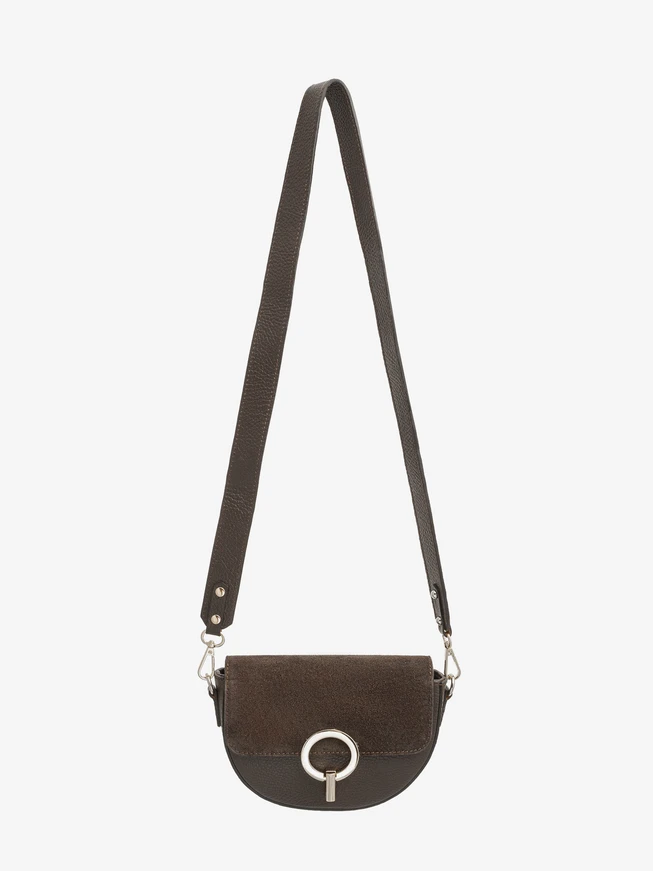 Kleine elegante Handtasche für Frauen mit goldenen Details