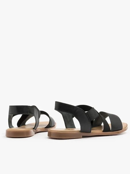 Schwarze Riemchensandalen