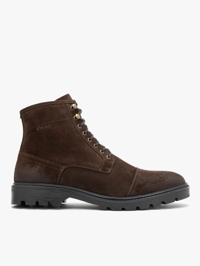 Braune Herrenstiefel mit Isolierung aus natürlichem Schafsleder