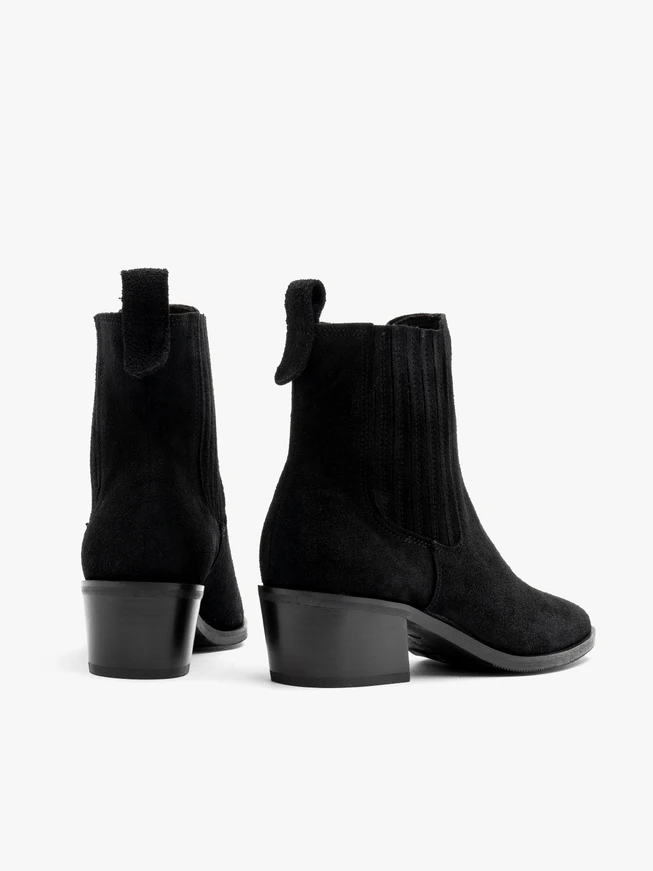 Velours-Pantoffeln für Frauen mit Absatz