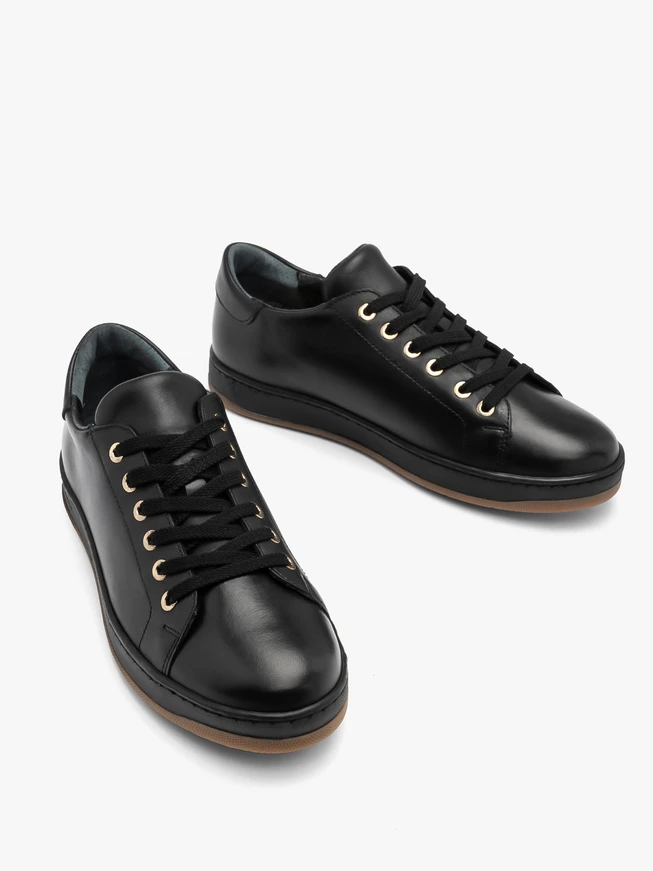 Schwarze sportliche Halbschuhe für Frauen