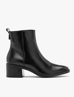 Schwarze Damenstiefel mit gerade geschnittenem Schaft