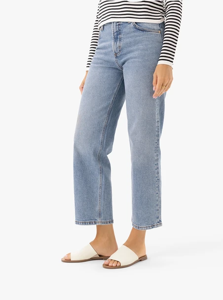 Weiße Damen-Flip-Flops mit flacher Sohle