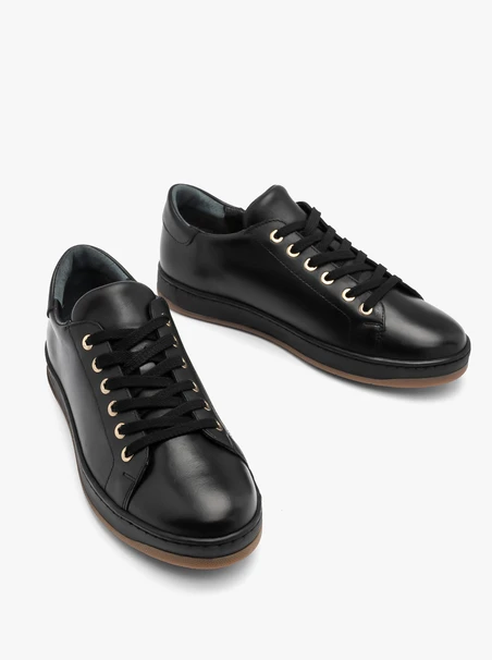 Schwarze sportliche Halbschuhe für Frauen