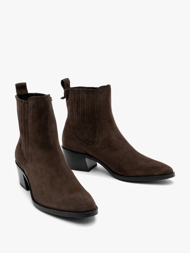 Braune Damen-Slingbacks mit Absatz