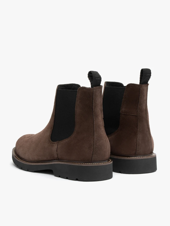 Braune Herren-Pantoffeln aus Veloursleder