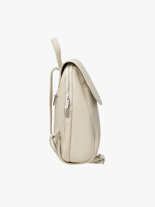 Cremefarbener mittelgroßer Rucksack für Frauen