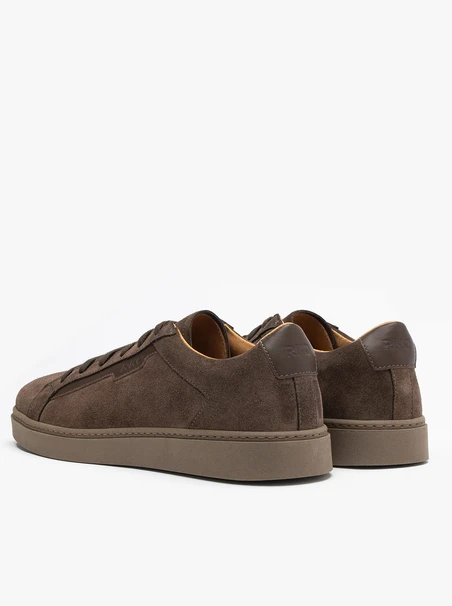 Braune Herren Halbschuhe aus Veloursleder