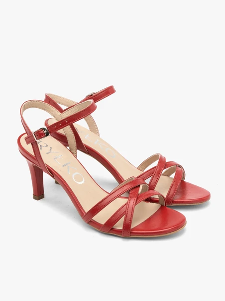 Rote Stiletto-Sandalen für Frauen