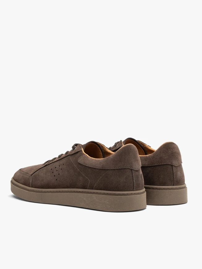 Graue Velours-Sneakers für Männer