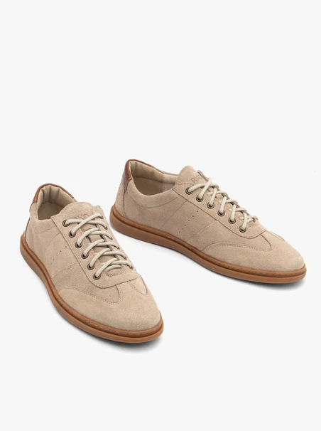 Graue Herren-Halbschuhe im Sport-Stil