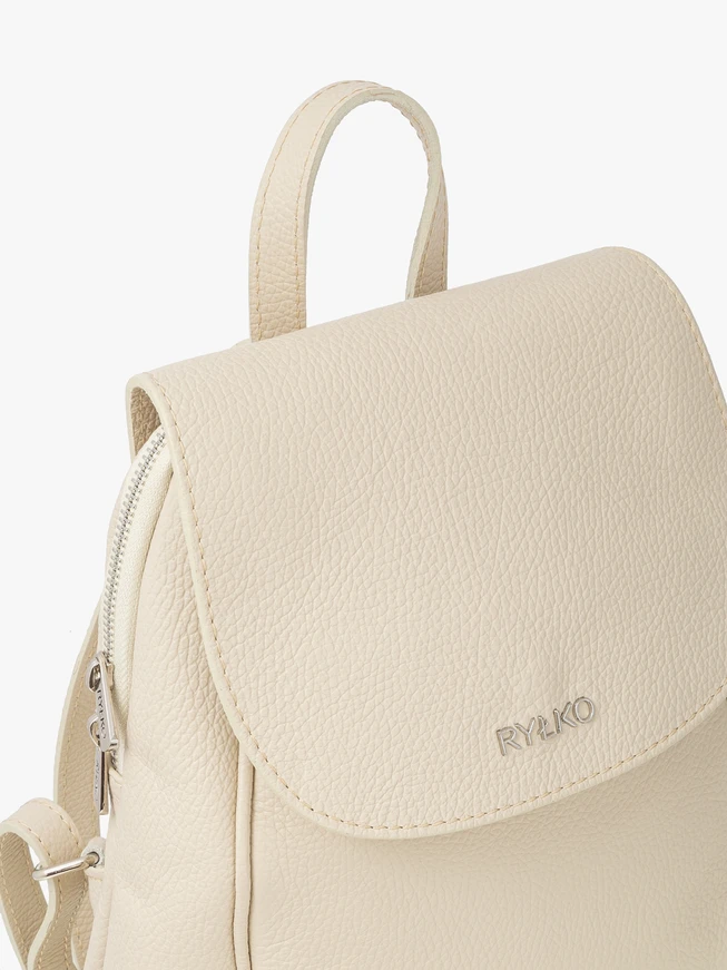 Cremefarbener mittelgroßer Rucksack für Frauen