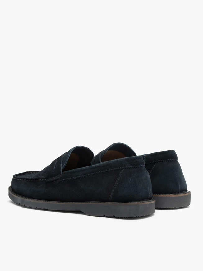 Marineblaue Mokassins für Männer