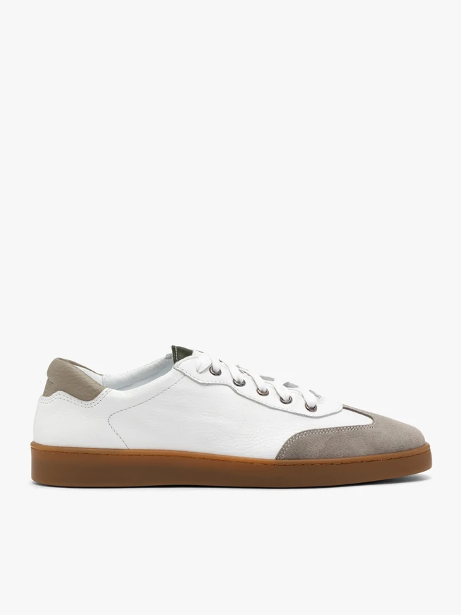 Weiße Schnürhalbschuhe für Männer