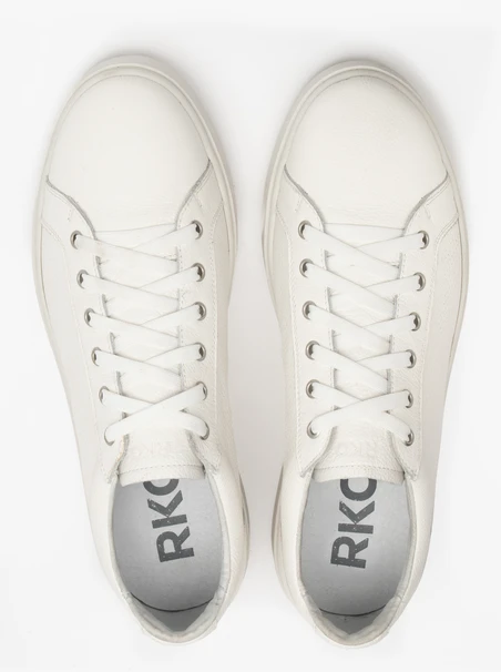 Weiße Herren-Halbschuhe im Sport-Stil